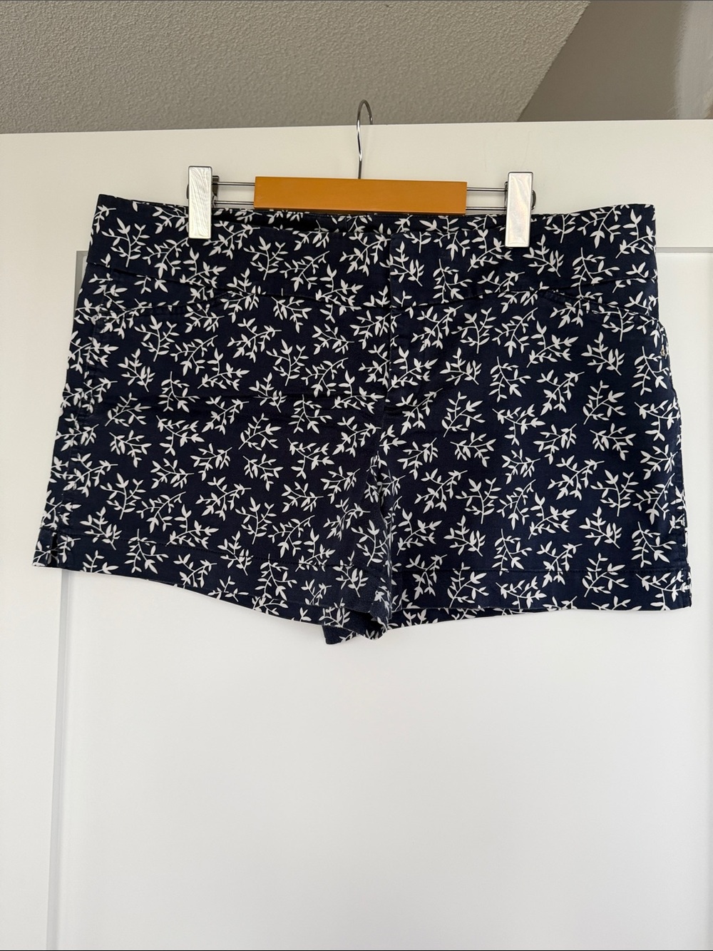 Calvin Klein Navy High-Waist Floral Print Shorts